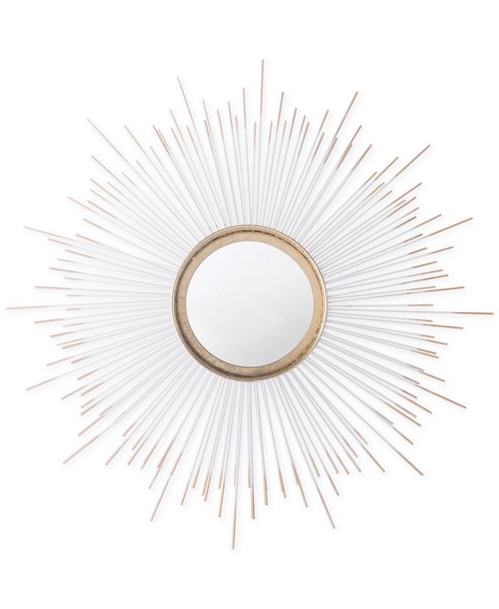 Zuo Splan Gold-Tone & White Mirror & Reviews - All Mirrors - Home Decor ...