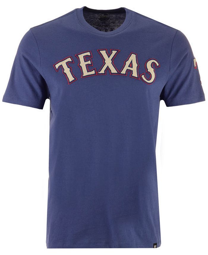 47 Brand Men's Texas Rangers Splitter Blockhouse T-Shirt - Macy's