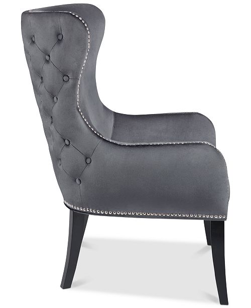 Furniture Jerry Button Tufted Back Accent Chair Reviews Chairs