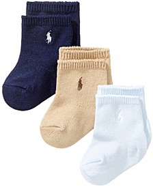 Ralph Lauren Baby Boys Crew Socks 3-Pack