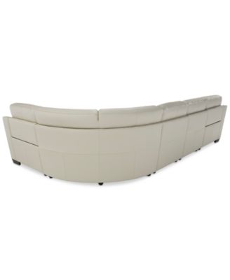 CLOSEOUT! Julius II 5-Pc. Leather Sectional Sofa With 2 Power Recliners, Power Headrests & USB Power Outlet