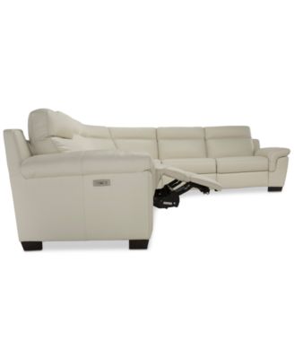 CLOSEOUT! Julius 150" II 6-Pc. Leather Sectional Sofa With 2 Power Recliners, Power Headrests & USB Power Outlet