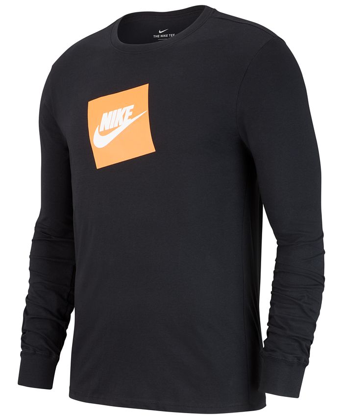 Nike Men's Sportswear Futura Shoebox Logo Long-Sleeve T-Shirt - Macy's