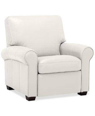 Orid 36" Leather Roll Arm Pushback Recliner, Created for Macy's
