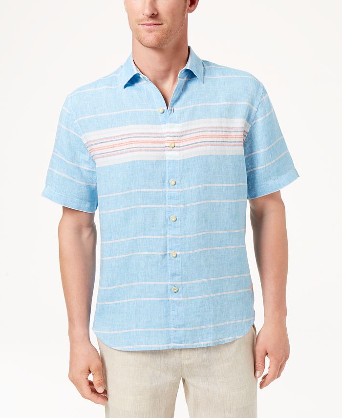 Tommy Bahama Men's Serape Striped Linen Shirt - Macy's