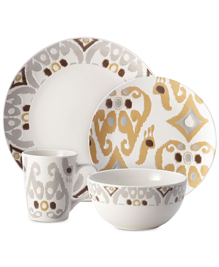 Rachael Ray Ikat 16Pc. Dinnerware Set, Service for 4 Macy's