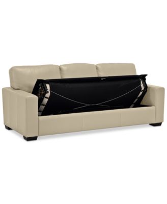 Ennia 82" Leather Queen Sleeper Sofa