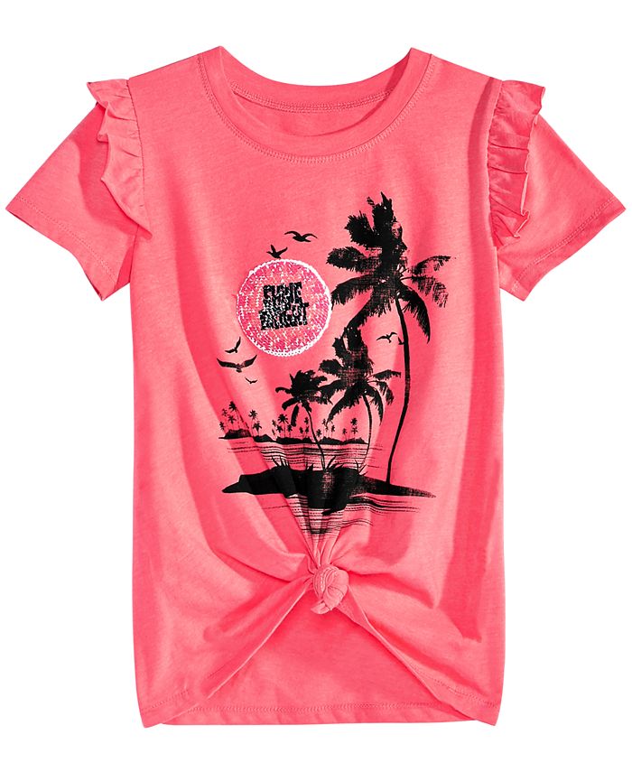Kandy Kiss Big Girls Reversible Sequin Tie-Front T-Shirt - Macy's