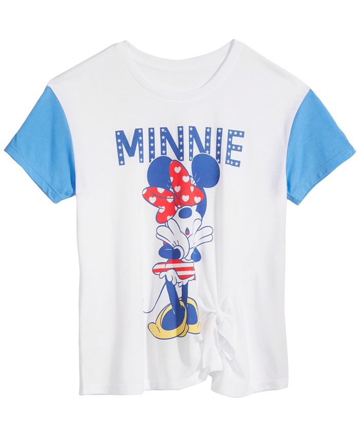 Disney Big Girls Minnie Mouse Tie-Front T-Shirt - Macy's