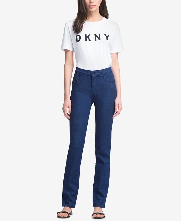 DKNY Women's Slim Straight Crop Jeans, Pl Wh W/Ds, 25 : :  Clothing, Shoes & Accessories