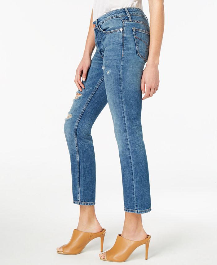 Calvin Klein Jeans Cotton Ripped Button-Up Jeans & Reviews - Jeans ...
