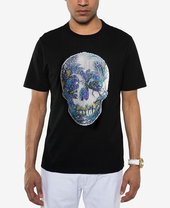 Sean John Men's Sequin Skull T-Shirt - Macy's