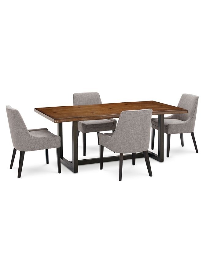 Homefare Everly Dining Furniture, 5Pc. Set (Table & 4 Square Back Side