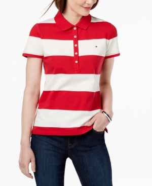 TOMMY HILFIGER STRIPED PIQUE POLO SHIRT