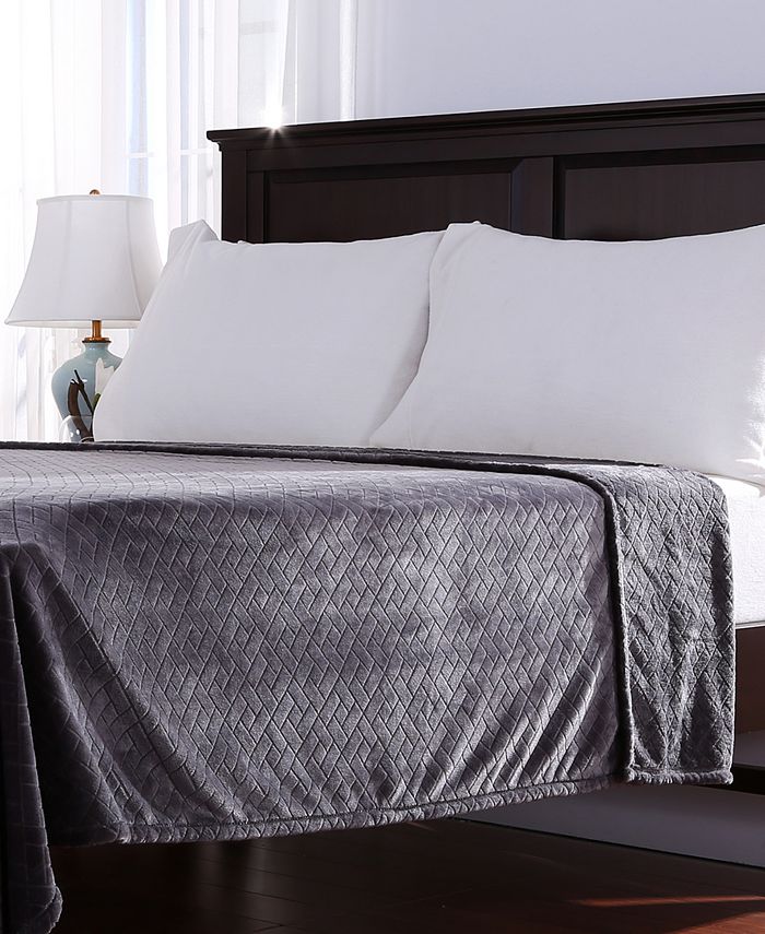Berkshire Brighten VelvetLoft Basketweave 90" x 90" Full/Queen Blanket