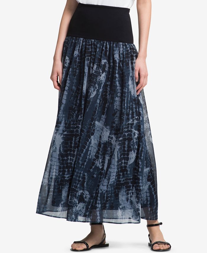 DKNY Printed Banded Maxi Skirt & Reviews - Skirts - Women - Macy's