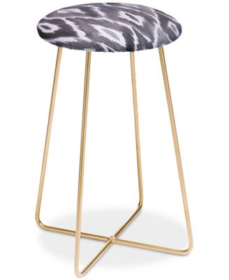 Deny Designs - Natalie Baca Painterly Ikat in Black Counter Stool