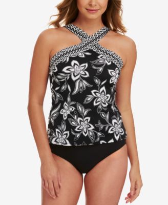 high neck underwire swimsuit