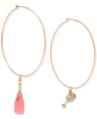 BETSEY JOHNSON Rosé outlet Champagne Cocktail Set Necklace Earrings