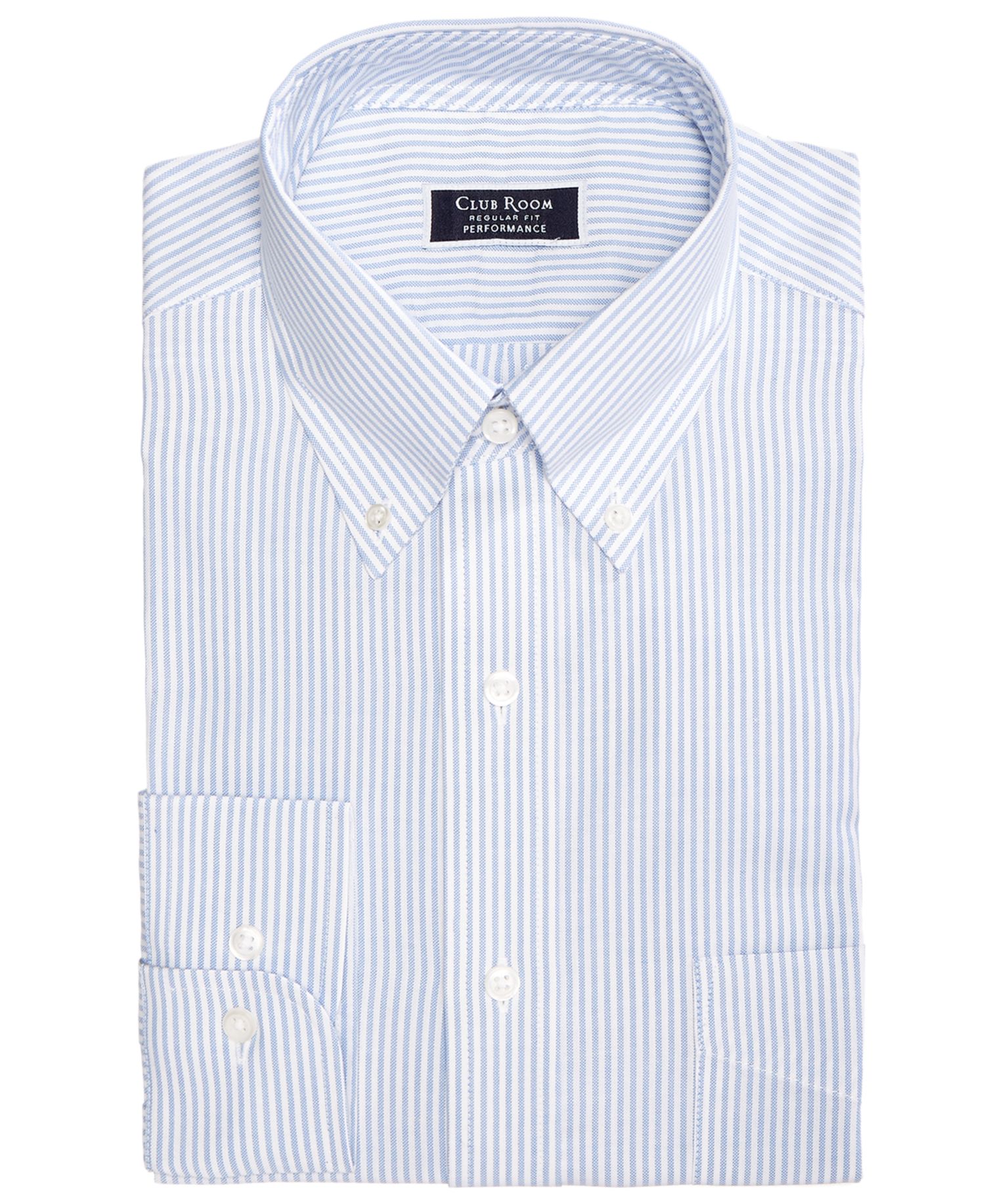 Men's Regular Fit University Stripe Dress Shirt