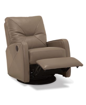 leather swivel glider