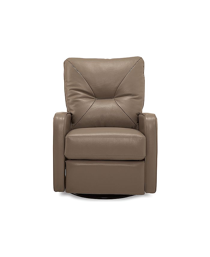 Furniture Finchley Leather Power Swivel Glider Recliner Macy's