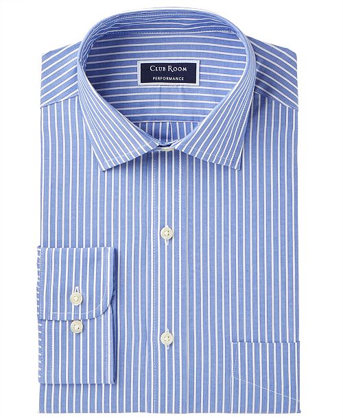 Men S Slim Fit Performance Wrinkle Resistant Striped Dress Shirt Created For Macy S