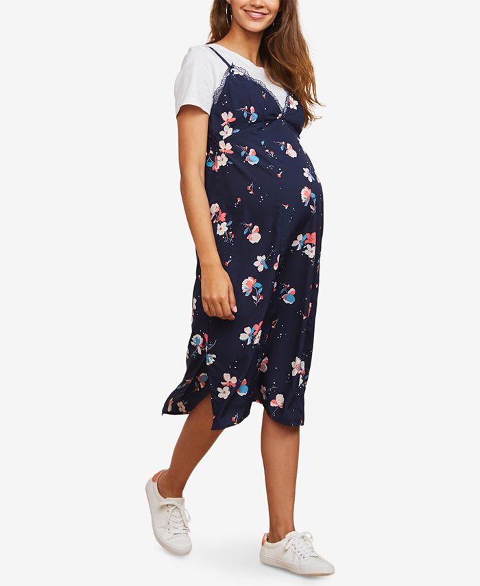 Motherhood Maternity Layered-Look Dress - Macy's