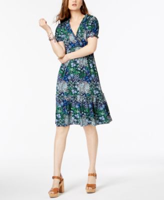 Michael Kors - Printed Ruffled Tiered Dress