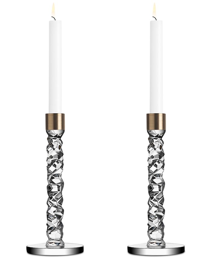 Orrefors - Carat Medium Candlestick Pair