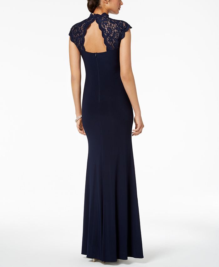 betsy and adam glitter print gown
