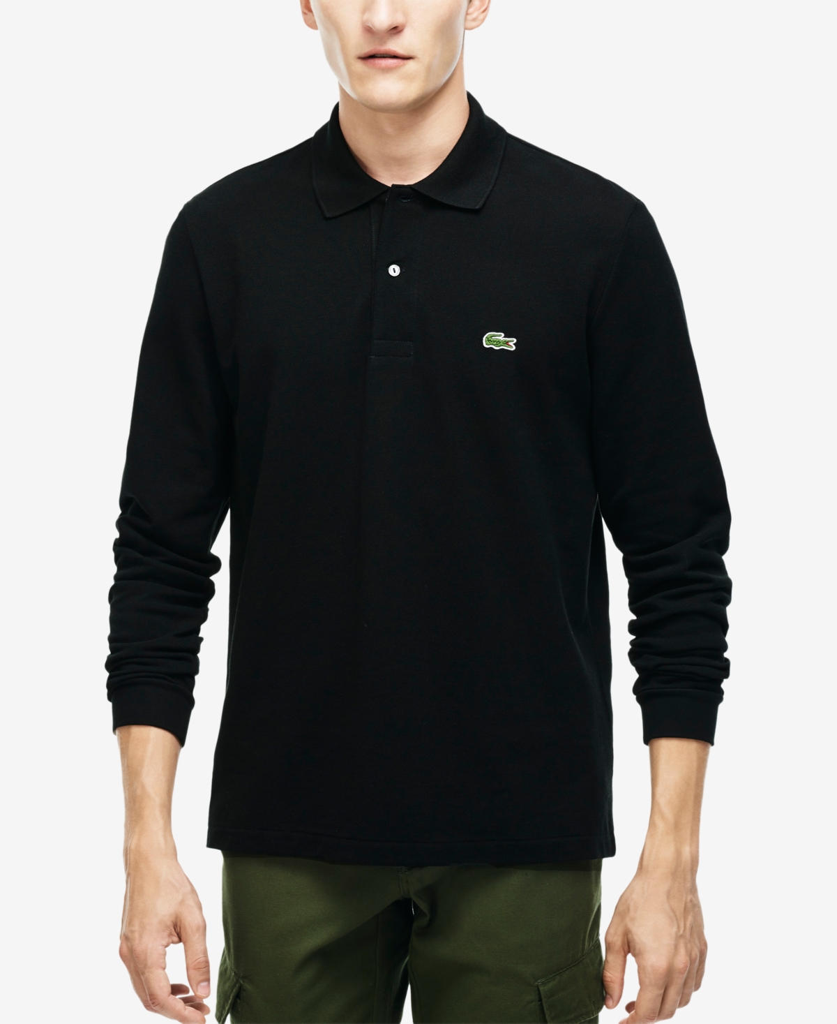 Lacoste Classic Fit L/s Polo Shirt In Black