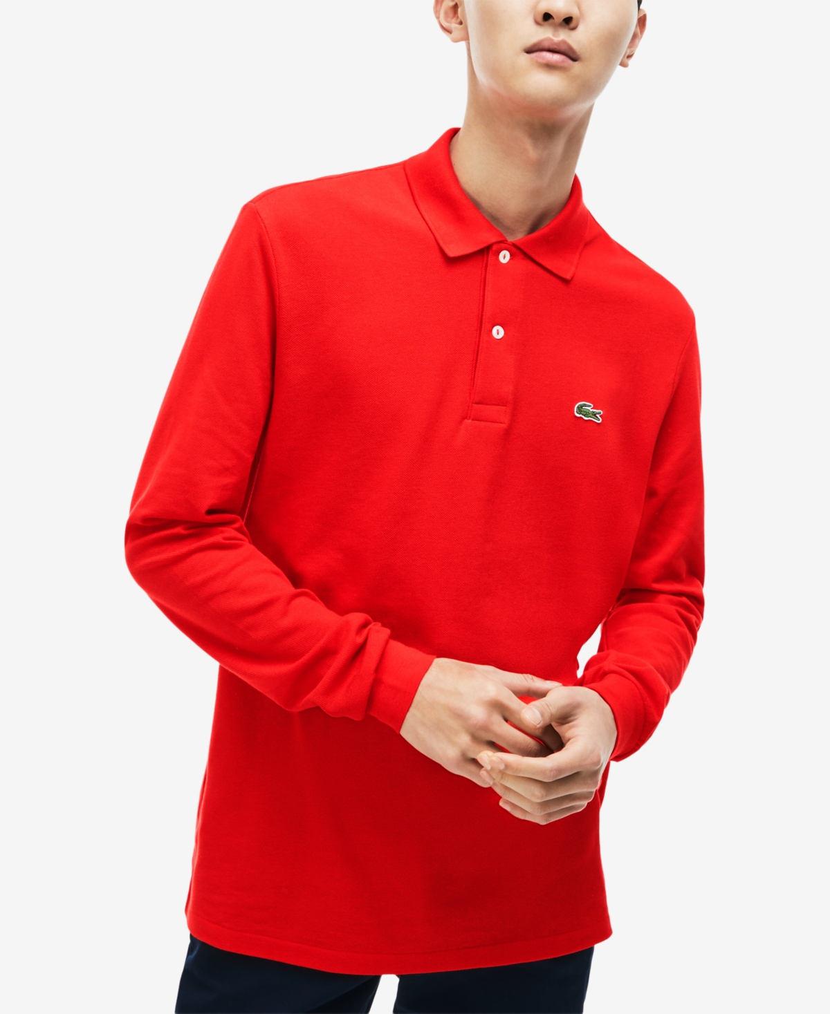 Shop Lacoste Men's  Classic Fit Long-sleeve L.12.12 Polo Shirt In Red