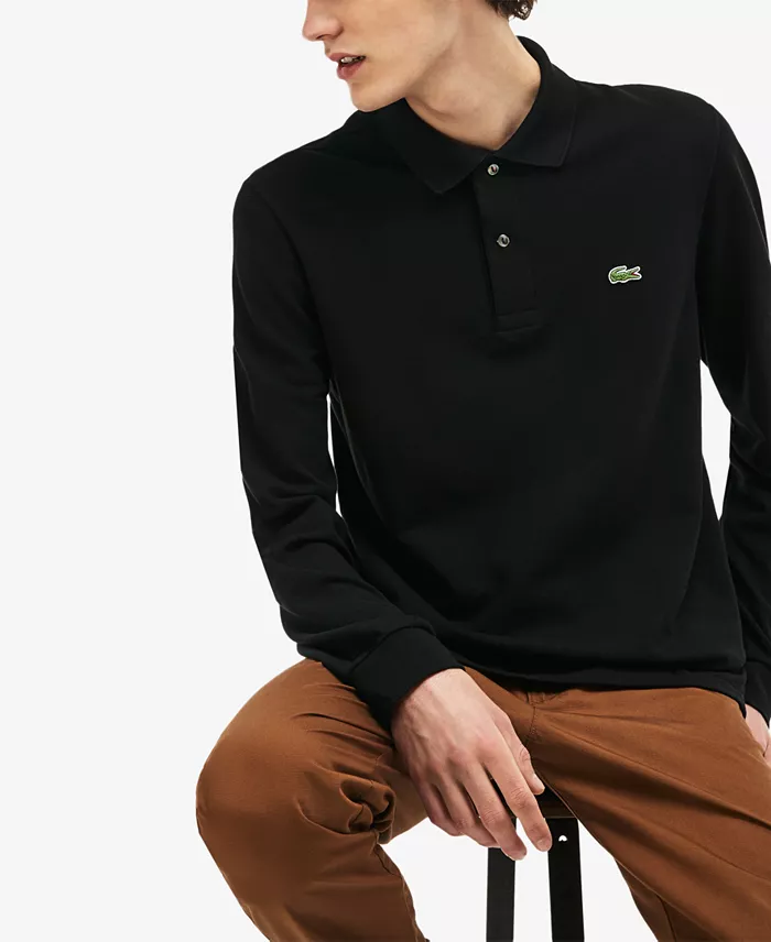 Men's Classic Fit Long-Sleeve Polo Shirt - thumbnail 2