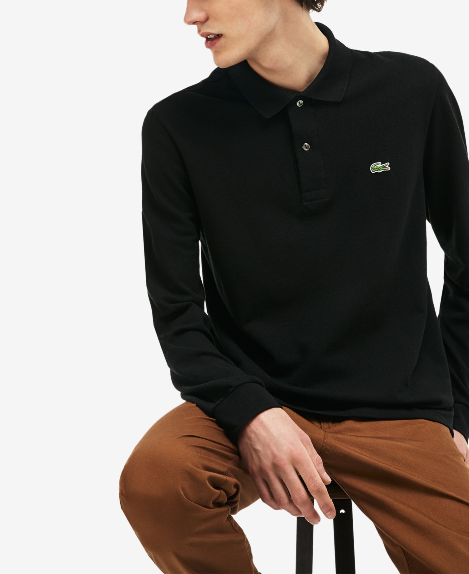 Men's Classic Fit Long-Sleeve Polo Shirt