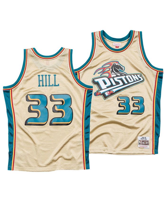 Mitchell & Ness Men's Grant Hill Detroit Pistons Gold Collection