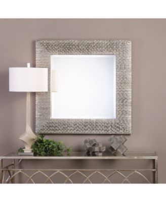 Cressida Distressed Silver Square Mirror