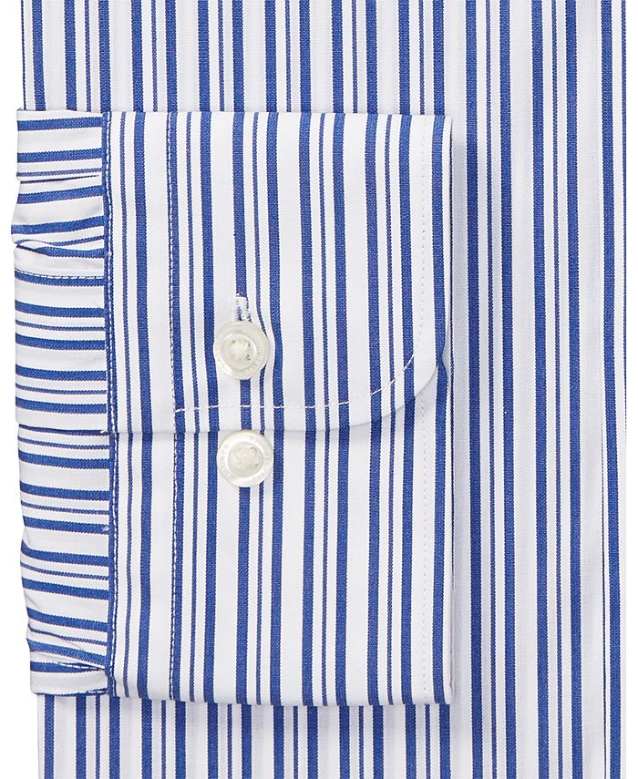 Lauren Ralph Lauren Men's Slim Fit Striped Cotton Dress Shirt - Macy's