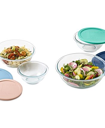 Pyrex Mixing Bowl Set with Assorted Lids - Macy's