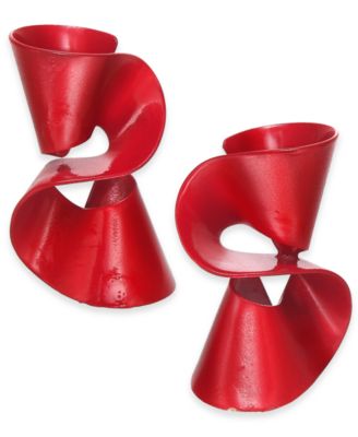 INC International Concepts - Gold-Tone Enamel Ribbon Drop Earrings