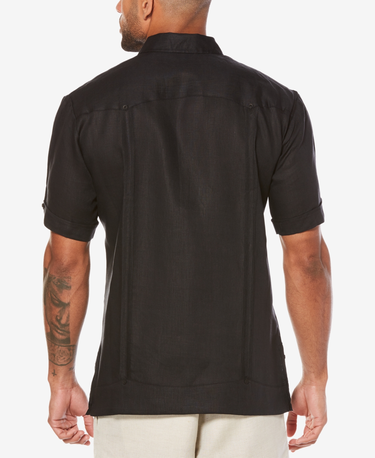 Cubavera Men's 100% Linen Short Sleeve 4 Pocket Guayabera Shirt