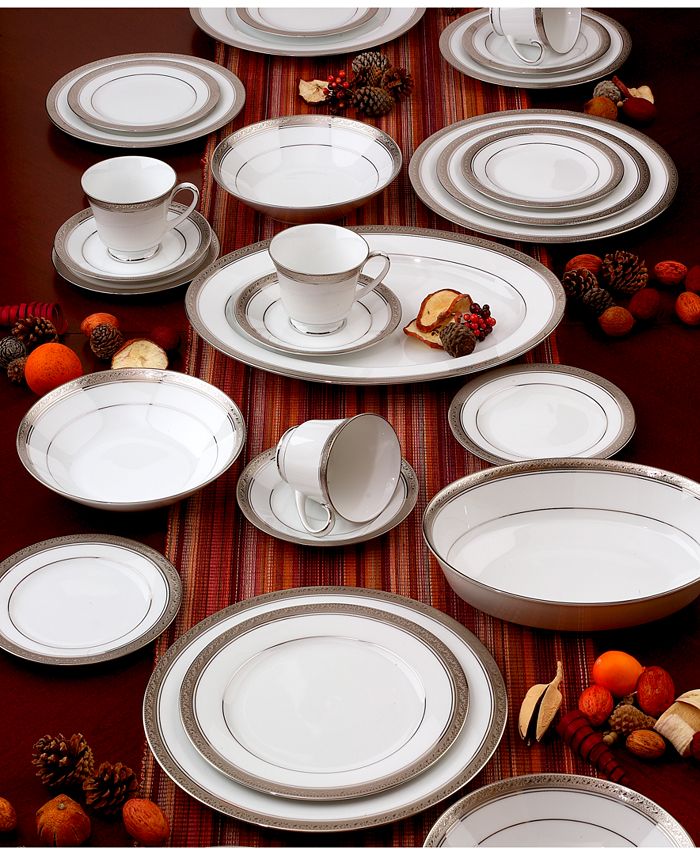 Noritake Crestwood Platinum Dinnerware Collection Macy's