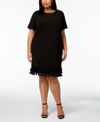 plus size tassel dress