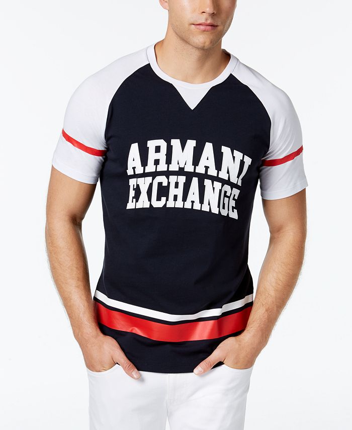 A X Armani Exchange Men s Varsity Logo T Shirt Created for Macy s