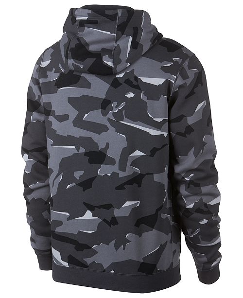 Nike Men's Sportswear Camo-Print Fleece Hoodie - Hoodies & Sweatshirts ...