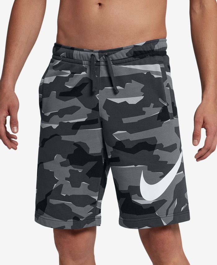 Nike Men's Sportswear French Terry Camo-Print Shorts - Macy's