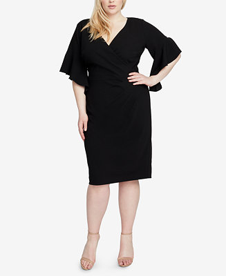 RACHEL Rachel Roy Trendy Plus Size Faux-Wrap Sheath Dress - Macy's