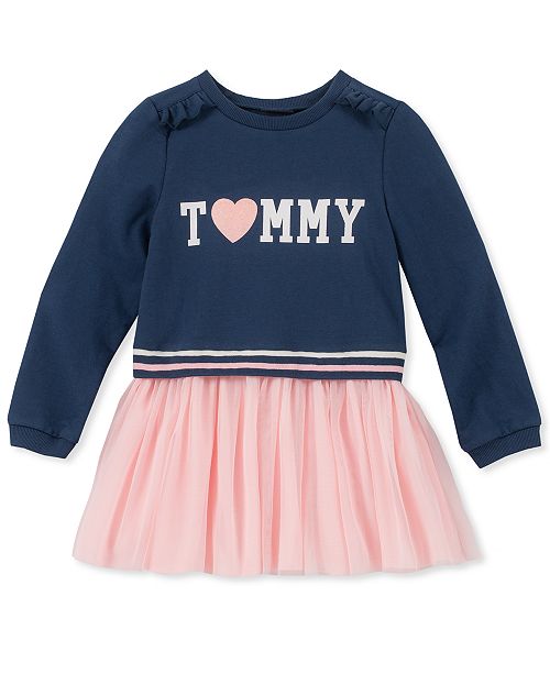 Tommy Hilfiger Little Girls French Terry Tutu Dress Reviews All Girls Dresses Kids Macy S