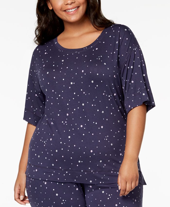 Jenni by Jennifer Moore Plus Size GraphicPocket Pajama Top, Created