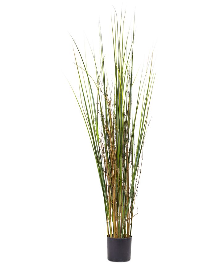Nearly Natural - 4' Bamboo & Artificial Grass Plant